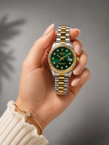 Emerald Luxe DateMaster Watch