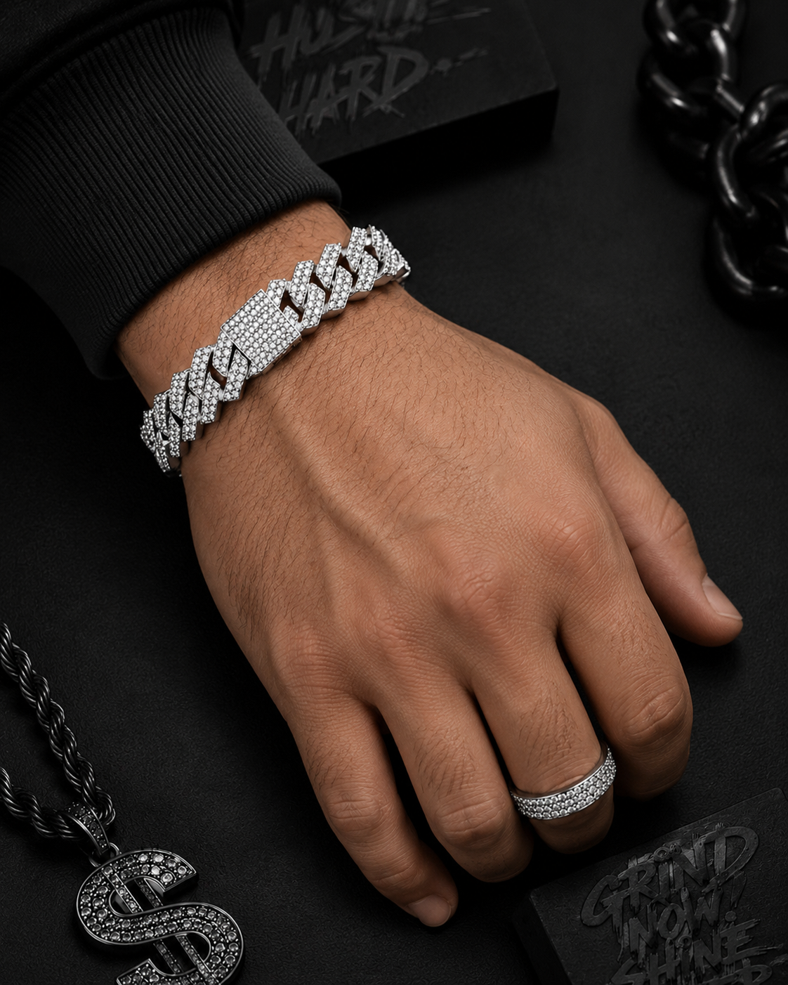 Hip/Hop Style Iced Out Bracelet