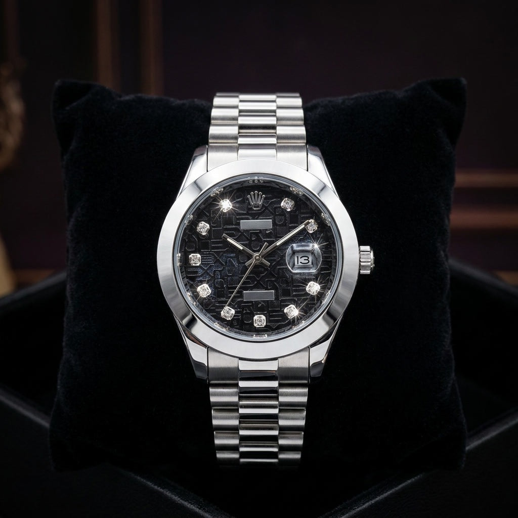 Luxury Silver Stainless Steel Watch