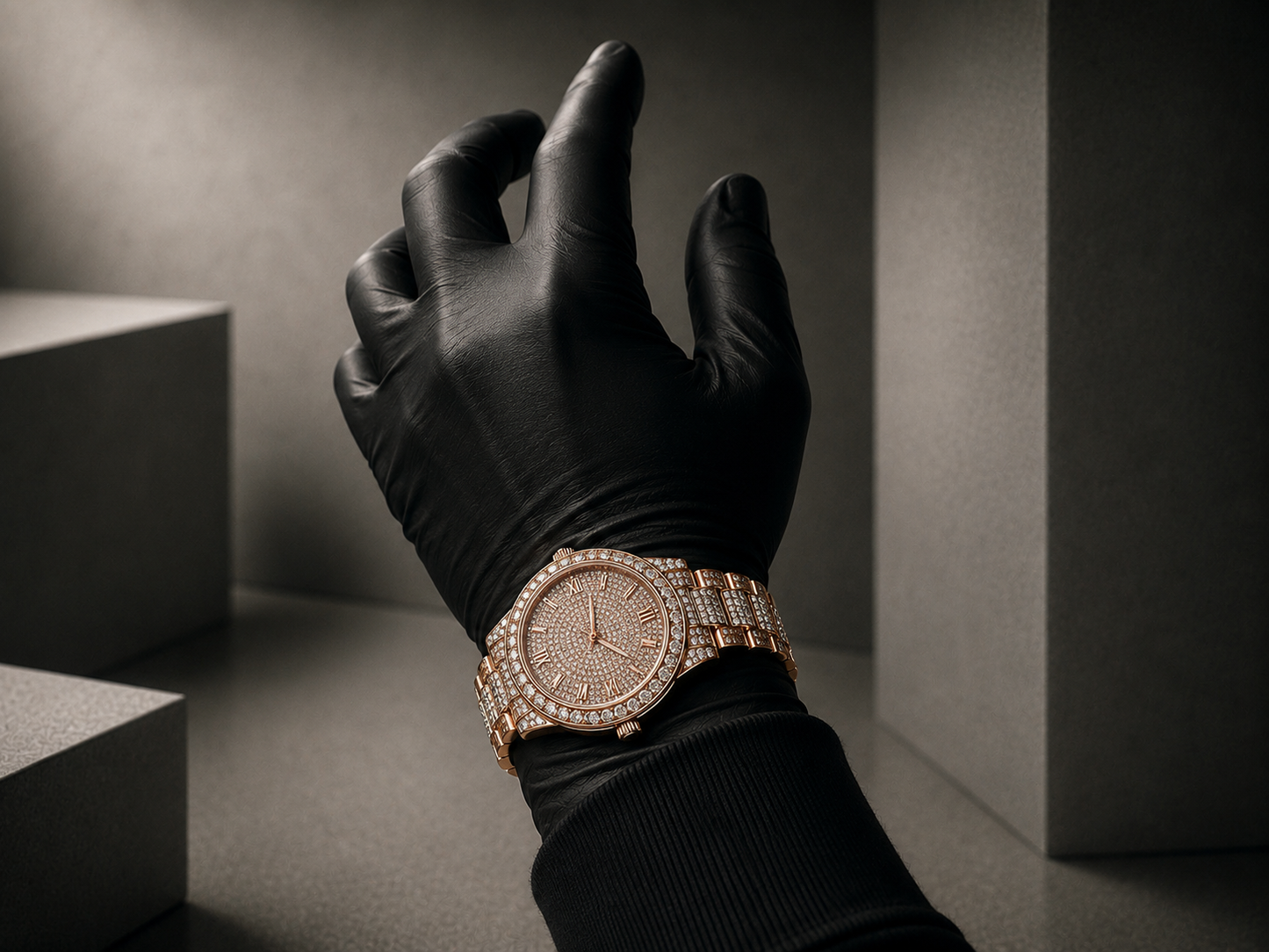 Iced out luxury watch for ladies