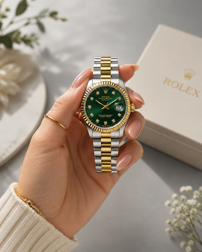 Emerald Luxe DateMaster Watch
