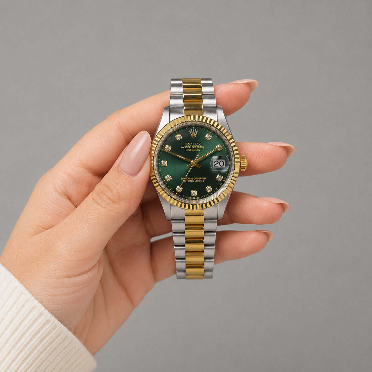 Emerald Luxe DateMaster Watch