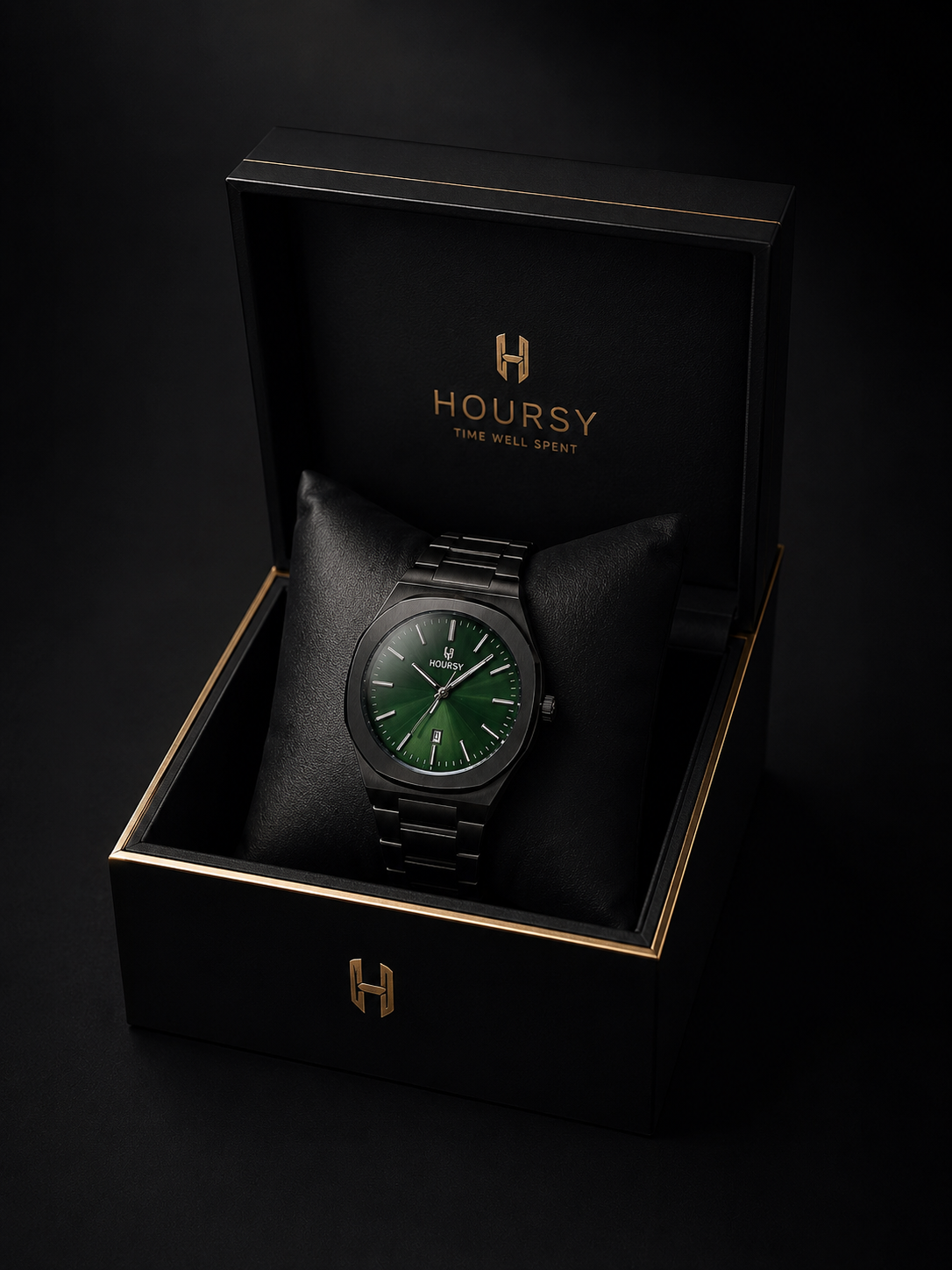 Hoursy Green Dial Luxury Watch