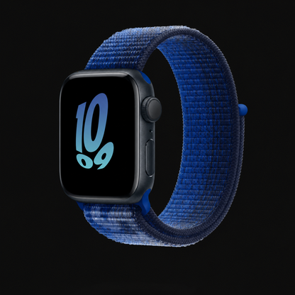 Premium Blue Nylon Loop Smartwatch Strap