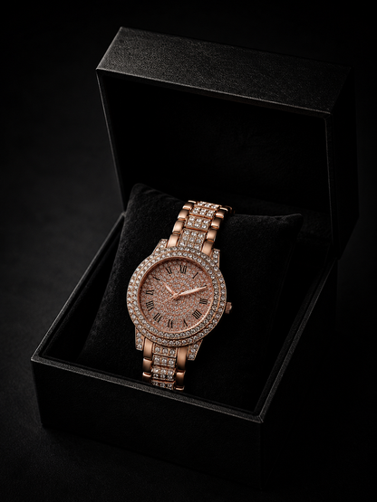 Iced out luxury watch for ladies
