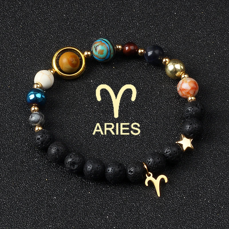 Libra Solar System Natural Stone Bracelet
