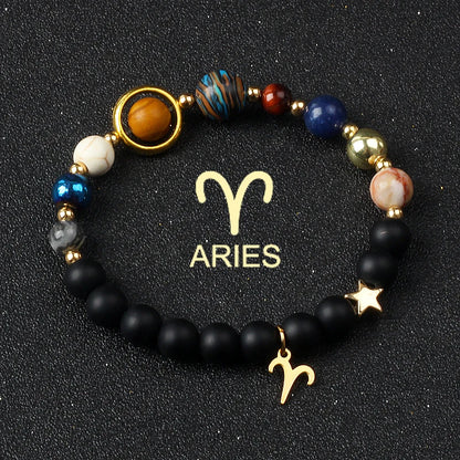 Libra Solar System Natural Stone Bracelet