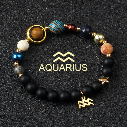 Libra Solar System Natural Stone Bracelet