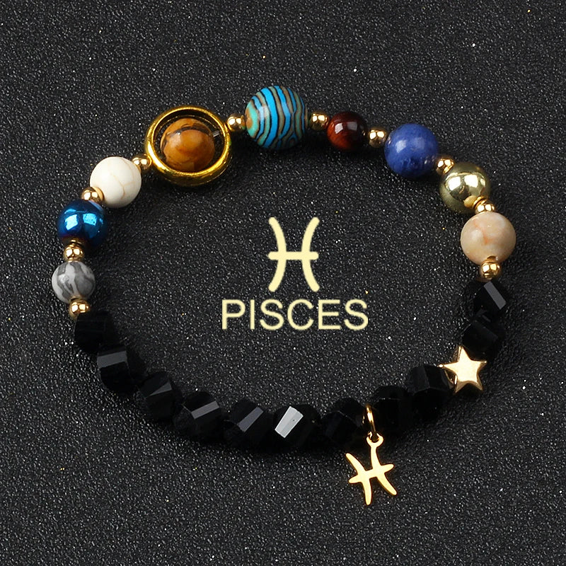 Libra Solar System Natural Stone Bracelet