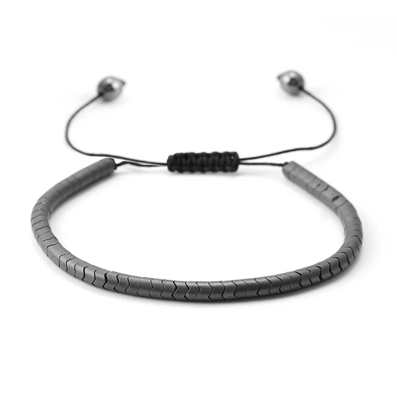 Hematite Arrow Stone Bead Bracelet for Men & Women