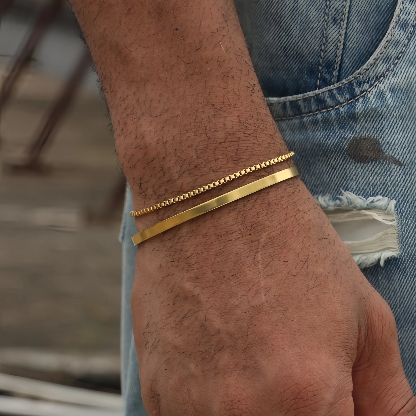 3MM Stainless Steel Cuban Chain Bracelet for Men