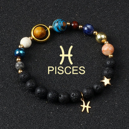 Libra Solar System Natural Stone Bracelet