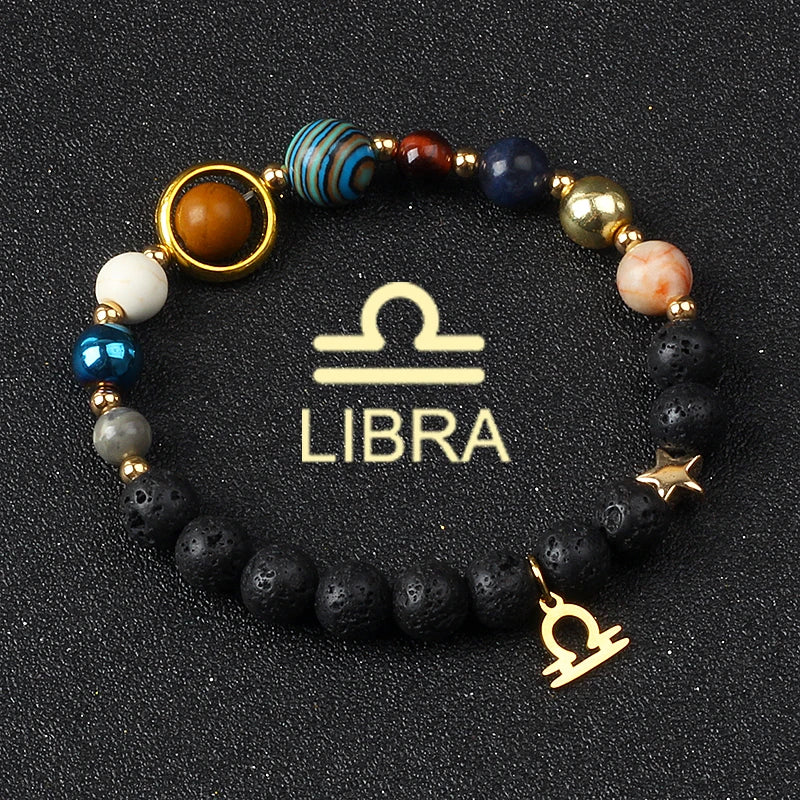 Libra Solar System Natural Stone Bracelet