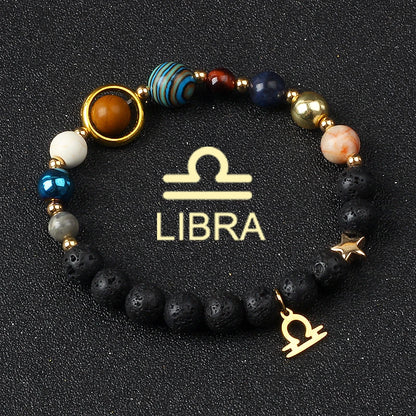 Libra Solar System Natural Stone Bracelet