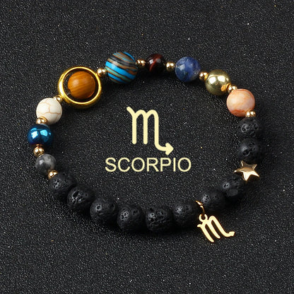 Libra Solar System Natural Stone Bracelet