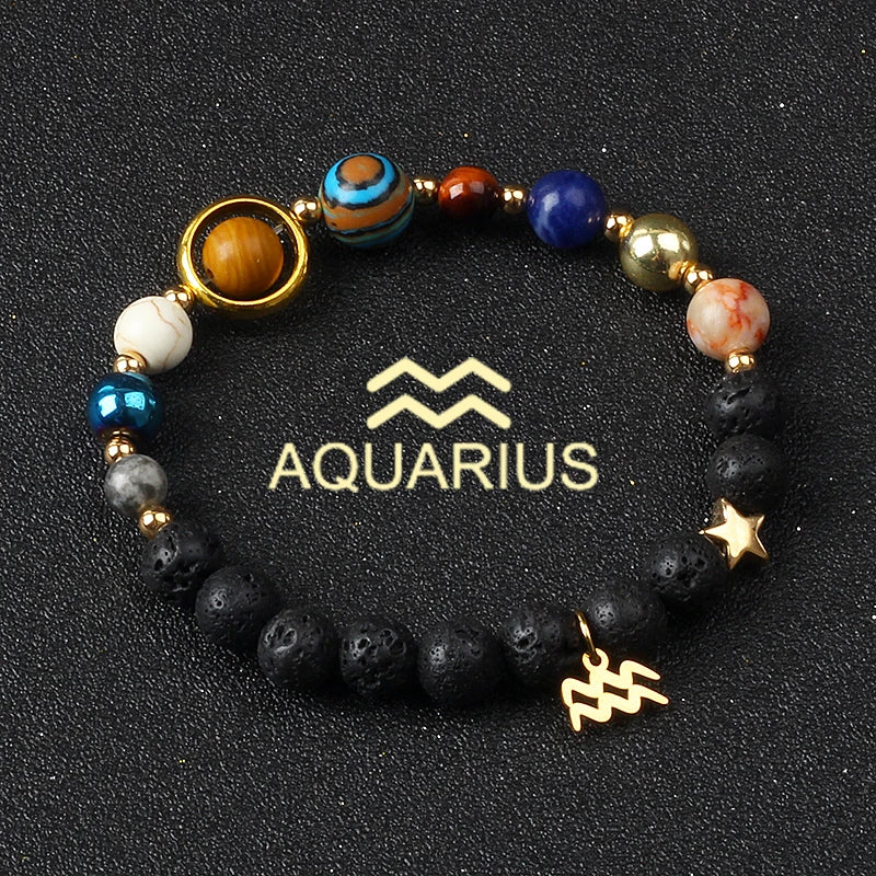 Libra Solar System Natural Stone Bracelet