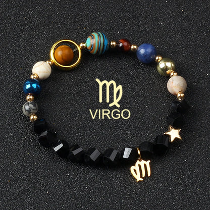 Libra Solar System Natural Stone Bracelet