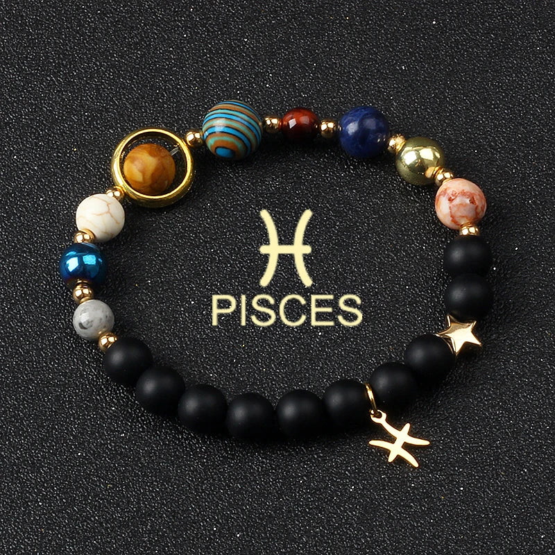 Libra Solar System Natural Stone Bracelet