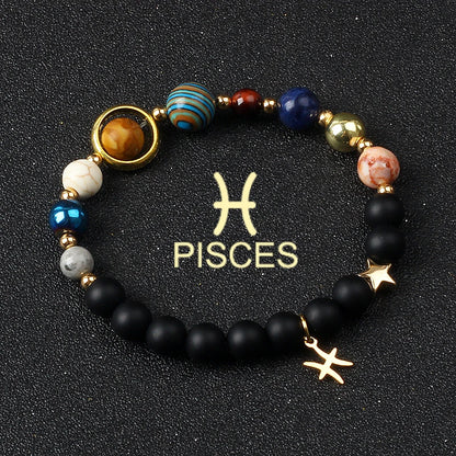 Libra Solar System Natural Stone Bracelet