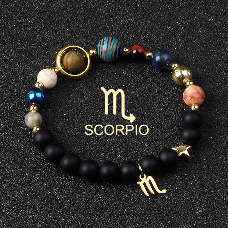 Libra Solar System Natural Stone Bracelet
