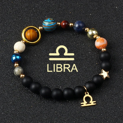 Libra Solar System Natural Stone Bracelet