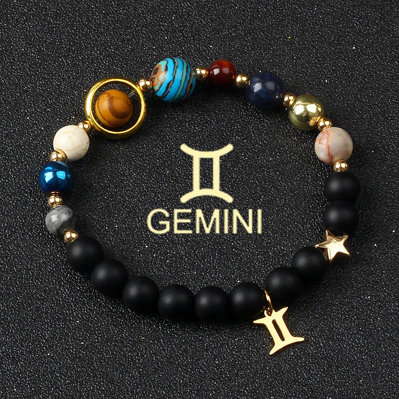 Libra Solar System Natural Stone Bracelet