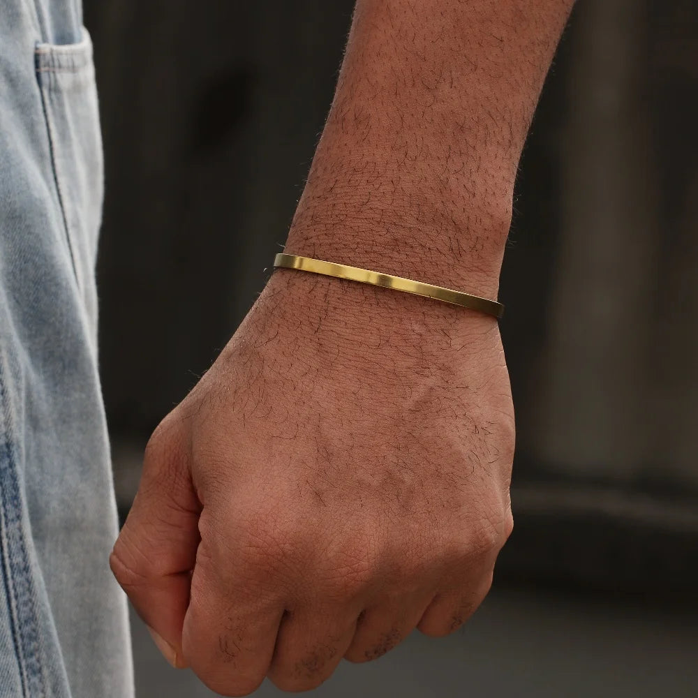 3MM Stainless Steel Cuban Chain Bracelet for Men