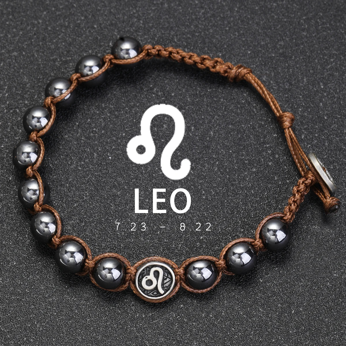 Natural Volcanic Stone Zodiac Bracelet for Men