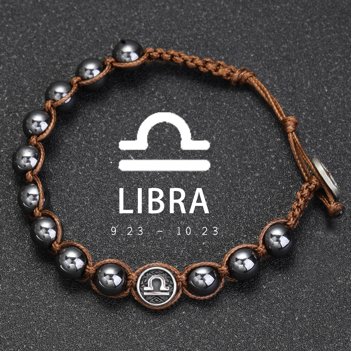 Natural Volcanic Stone Zodiac Bracelet for Men