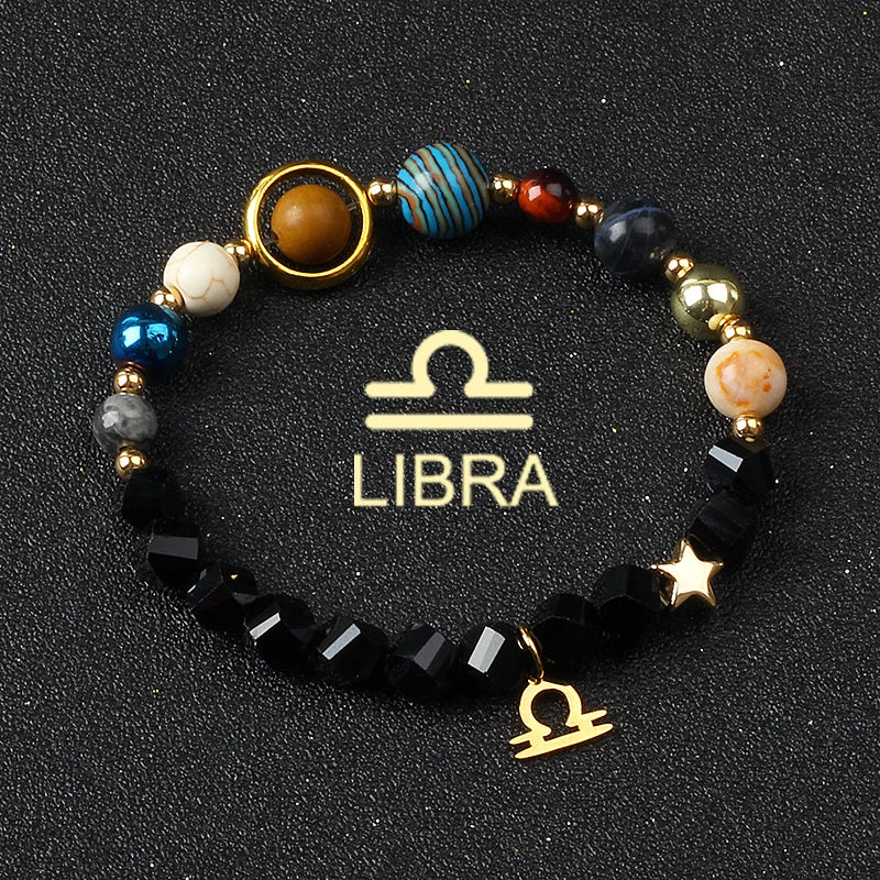 Libra Solar System Natural Stone Bracelet