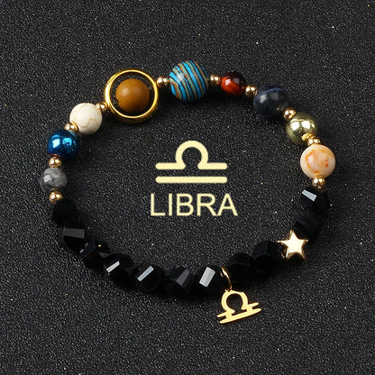 Libra Solar System Natural Stone Bracelet