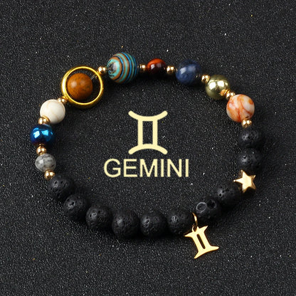 Libra Solar System Natural Stone Bracelet